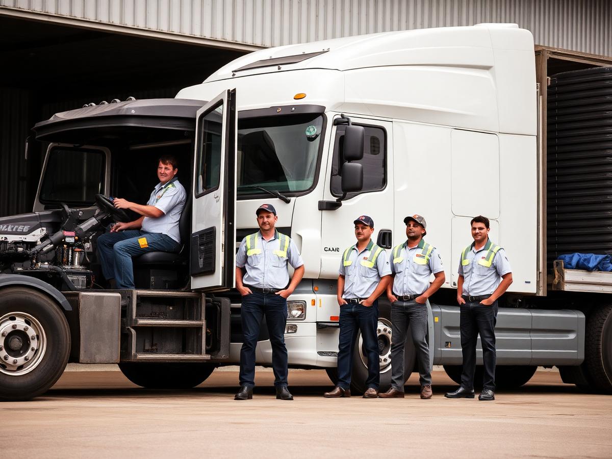 Uniformes Transporte e logística em uso por equipe do cliente
